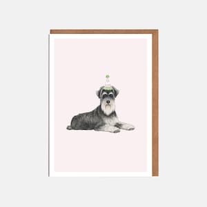 Cartão Schnauzer - Cartão Animal - Cartão Cão - Cartão Em Branco