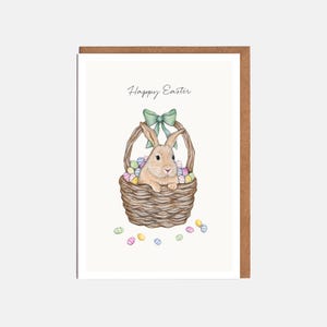 Biglietto di Pasqua Coniglio e Uovo - 'Buona Pasqua' - Biglietto per Lui - Biglietto per Lei