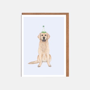 Biglietto Golden Retriever, biglietto con animali, biglietto con cane, biglietto vuoto