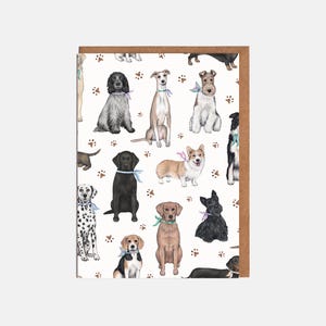 Carte vierge chien - Labrador - Terrier - Corgi - Beagle - Whippet - Dalmatie - Épagneul - Carte d'anniversaire - Carte de correspondance - Carte pour elle - pour lui