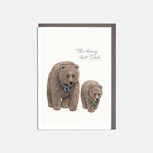 Cartão de Dia dos Pais do Papai Urso - 'Te Amo Muito, Urso' - Cartão para Ele