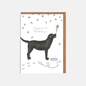 Carte d'anniversaire labrador - « Happy Birthdays » - carte animal - carte chien - carte pour elle - carte pour lui