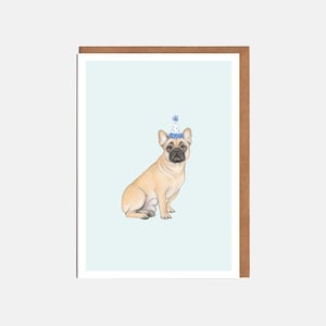 French Bulldog Card Animal Card Dog Card Blank Card image 1