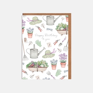 Verjaardagskaart tuinieren - 'Happy Birthday' - Card For Her