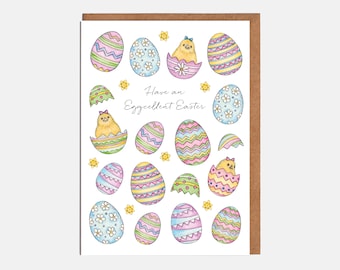 Oeufs de Pâques Carte de Pâques - « Joyeuses Pâques » - carte pour lui - carte pour elle