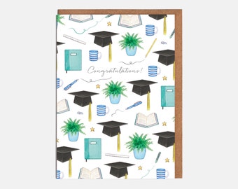 Graduation Card - 'Congratulations' - Card For Him - Card For Her