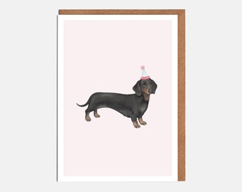 Dachshund Card - Animal Card - Dog Card - Blank Card