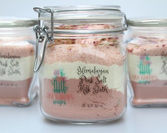 Rose & Sandalwood Himalayan Pink Salt Milk Bath