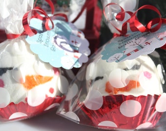 Frosted Snowflake Snowman Bath Bomb