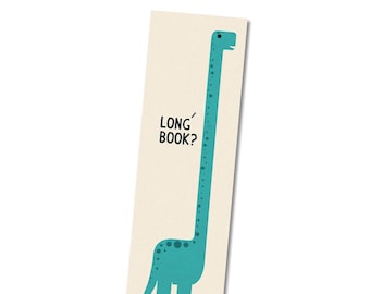 Long Book Dinosaur Bookmark