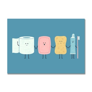 The Bathroom Gang Art Print