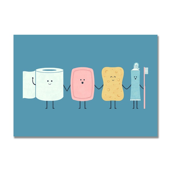 The Bathroom Gang Art Print