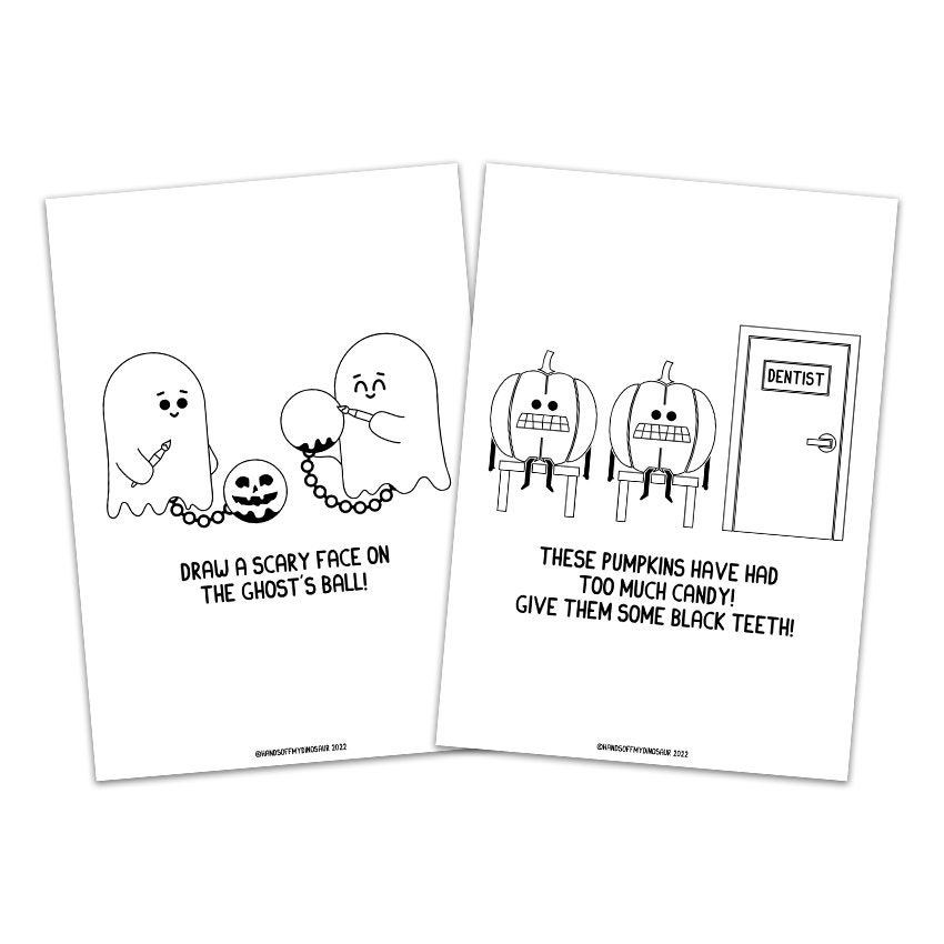 Halloween Printable Kids Activity & Coloring Pages - Etsy