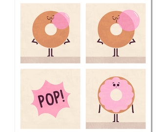 Donut Pop Art Print