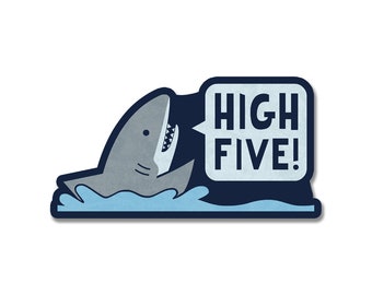 High Five Shark Sticker