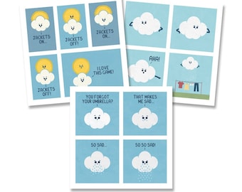 Cloud Shenanigans Mini Square Postcards