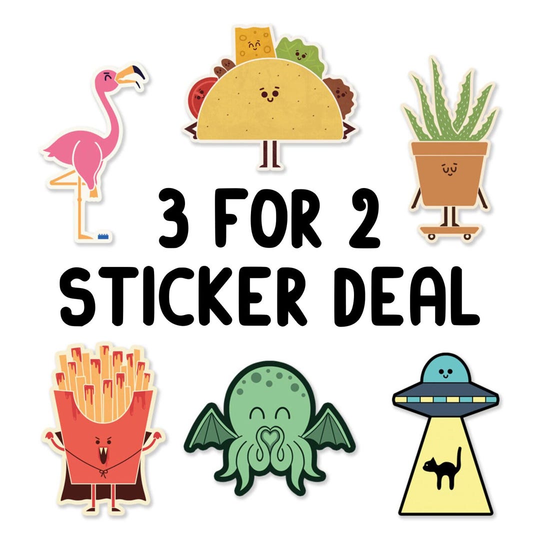 3 for 2 Sticker Deal - Etsy