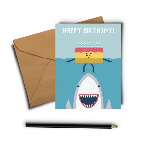 Birthday Shark Greeting Card