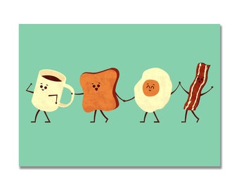 Let's All Go And Have Breakfast Art Print