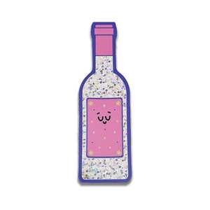 Sparkling Wine Glitter Sticker