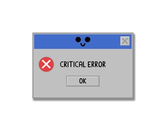 Critical Fehler Button Sticker