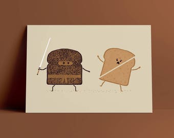 Ninja Toast A4 Art Print