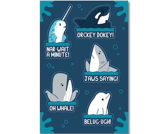 Aquapuns Sea Animals Sticker Sheet