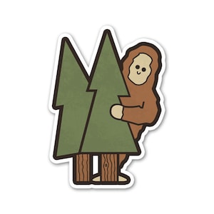 Hiding Bigfoot Sticker