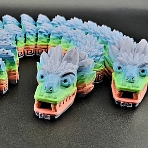Two-Headed Quetzalcoatl Dragon Articulated Sensory Fidget 3D Print