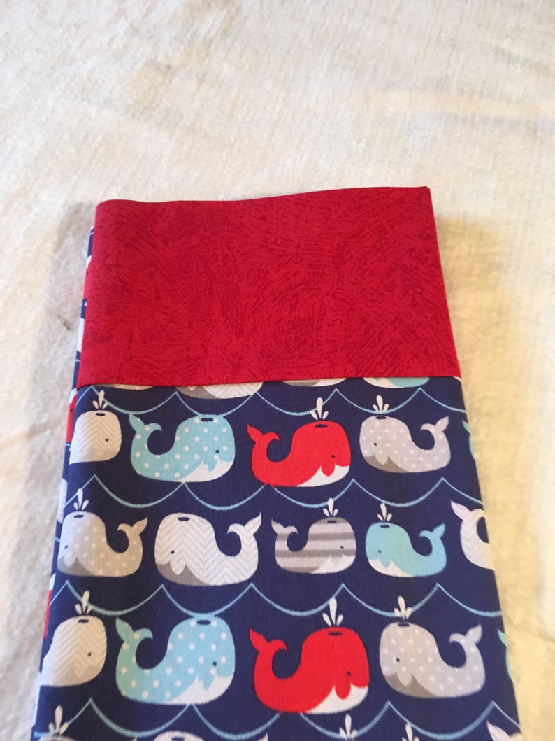 Whales Pillowcase Patriotic Pillowcase Nautical Pillowcase Sea Life Pillowcase Standard Cotton Colorful Pillowcase Kids Pillow