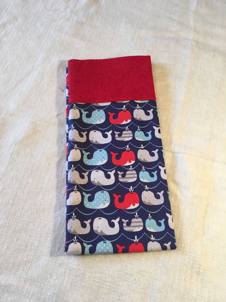 Whales Pillowcase Patriotic Pillowcase Nautical Pillowcase Sea Life Pillowcase Standard Cotton Colorful Pillowcase Kids Pillow