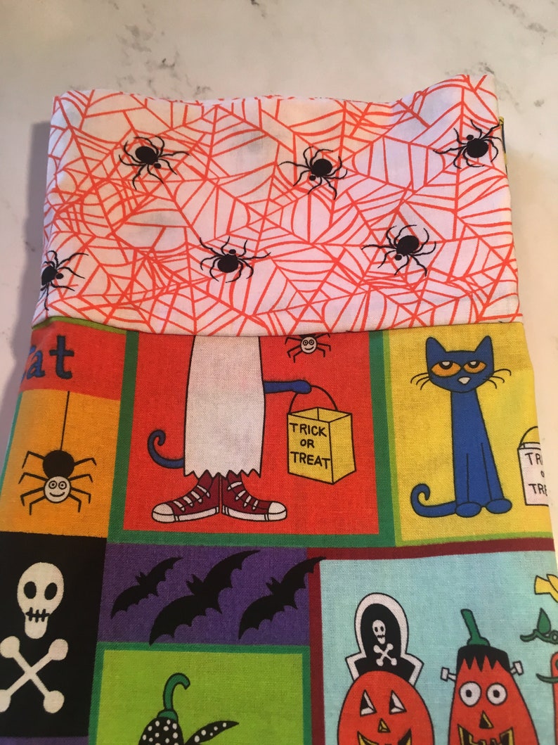 Halloween Pillowcase Pumpkin Spiders Cobwebs Bedding Decor Halloween Bedding Halloween Decor Standard Cotton Pillowcase