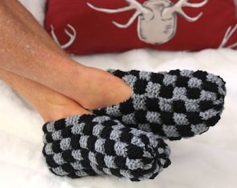 Men's knitted slippers / knit slippers / gift for men / gift for him / gift for men / knitted slipper
