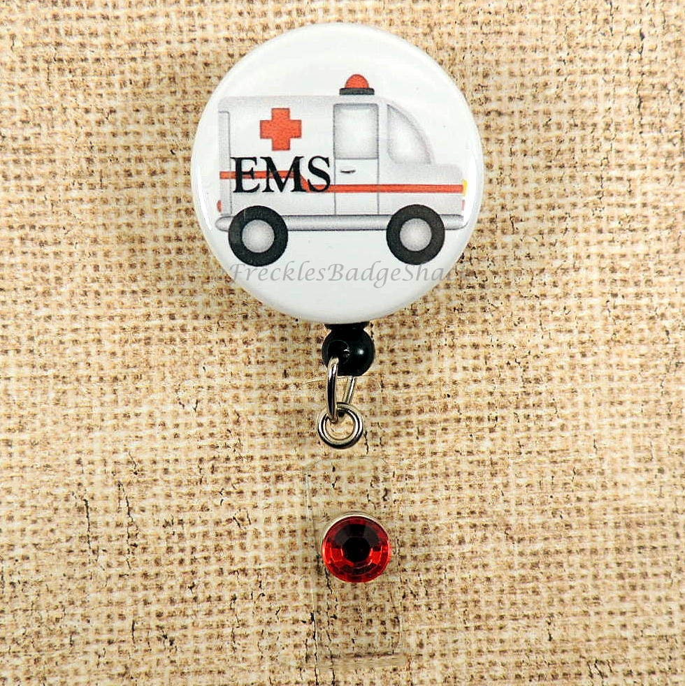 Paramedic Retractable Badge Reel ID Badge Holder Key