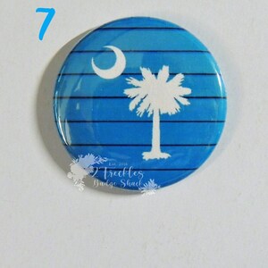 Palm Tree, Beach, Ocean, Night at the Beach, Moon, Palmetto Tree Retractable Badge Reel, ID Badge Holder, Key Holder, Mask Holder, Carabiner 7) Aqua/Yes