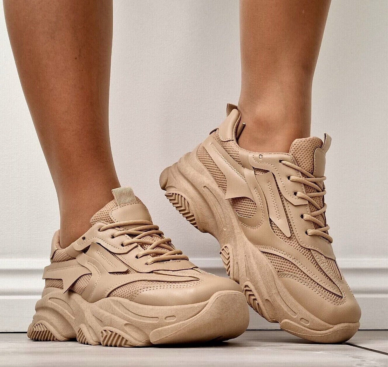 Womens tan 2025 athletic shoes