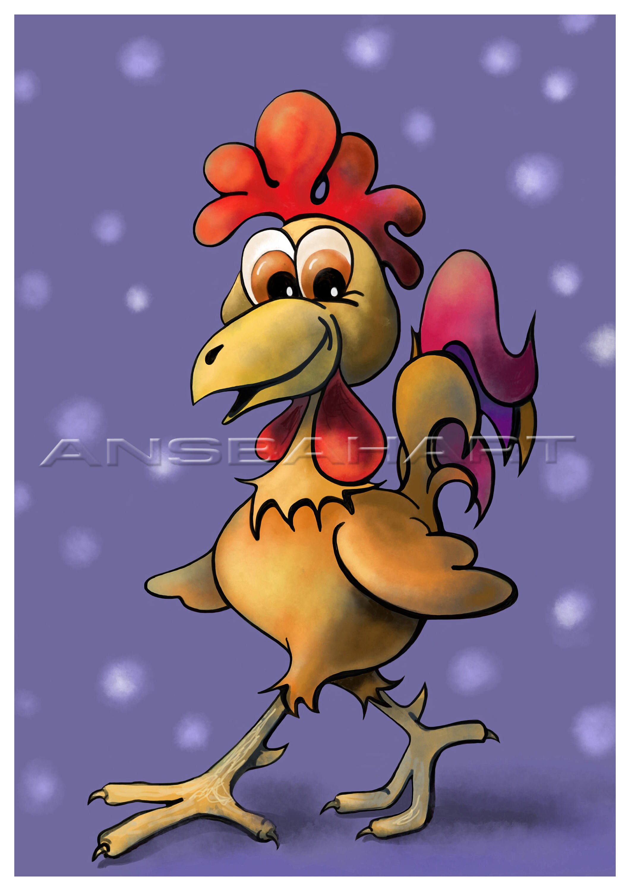 Rooster Card Funny Rooster Rooster Printable Rooster Gift Etsy
