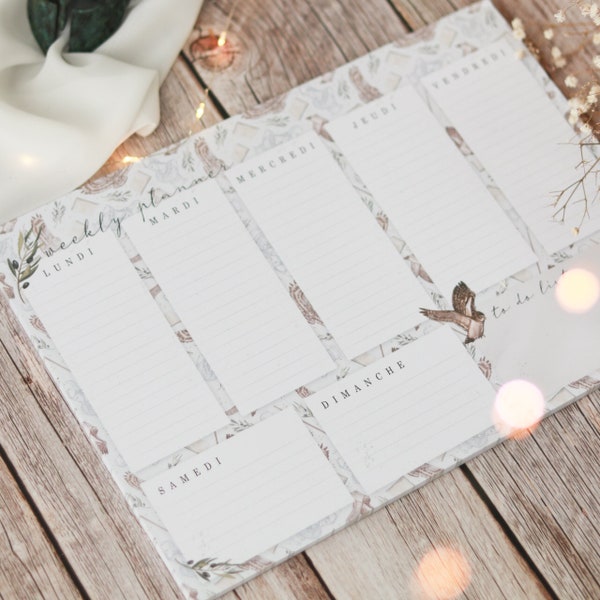 Weekly planner - weekly planner A4