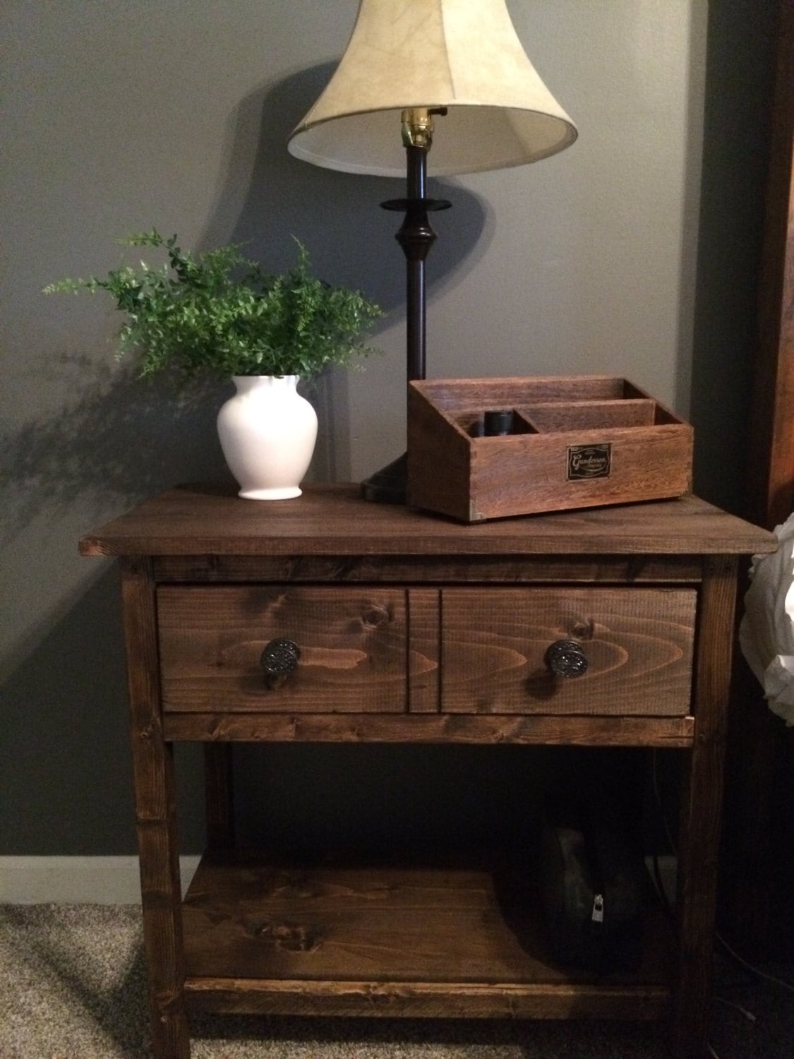 Farmhouse Nightstand Rustic Nightstand Wooden Nightstand Etsy