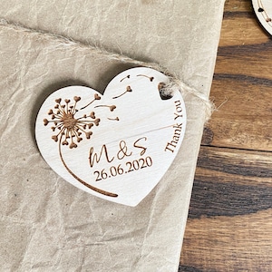 Personalized Thank you Wedding Favor Tags Wedding Favors Magnet Thank you Tags Rustic Tags wooden Tags Hearts Tags Wood Tags Wedding Favor