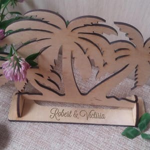 Alternative Guest Book Wood Palm Engraved Wedding Guest Book Alternative Sign Guest Book Wedding Baech Wooden Personalized Guest Book Tree image 7