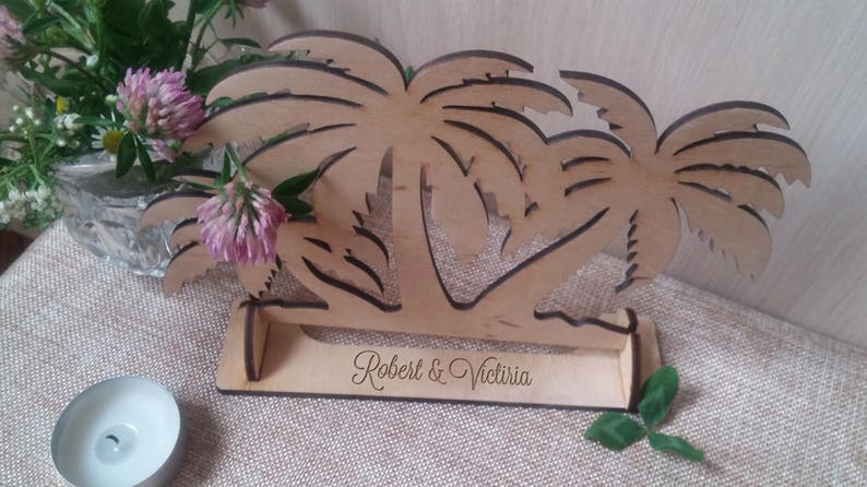Alternative Guest Book Wood Palm Engraved Wedding Guest Book Alternative Sign Guest Book Wedding Baech Wooden Personalized Guest Book Tree image 7