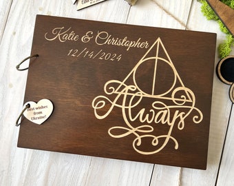 Wedding Guest Book Wood Board Guest Book Alternative Sign Always Guest Book Bridal Shower Guest Book Wooden Guest Book Baby Shower GuestBook