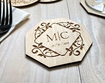 Personalized wedding coaste personalized rustic wedding coaster favors wedding coasters gift wedding coasters wood wedding favors for guests