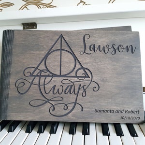 Wedding Photo Album Personalized Wood Photo Guest Book Wedding Engraved Wooden Guest Book Wood Rustic Wedding Guest Book Photo Album Wooden