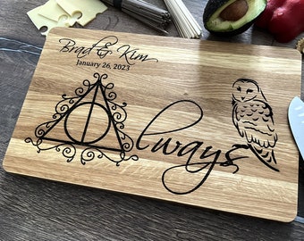 Magic Personalized Cutting Board Custom Cutting Board Engraved Cutting Board Wedding Gift Housewarming Anniversary Gift Engagement always