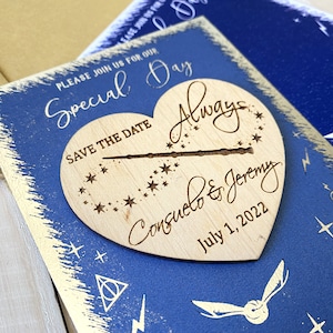 Immer Hochzeit Save The Date Zauberer Save the Dates Magnet Holz-Hochzeit Save The Date Rustikales Herz-Holz-Hochzeits-Bevorzugungs-Magnet Danke Favor
