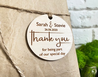 Wedding favor tags Custom Wedding tag Personalized wooden tags Wood tags Thank you Wedding Favors for Guests Rustic Wedding favor Thank you