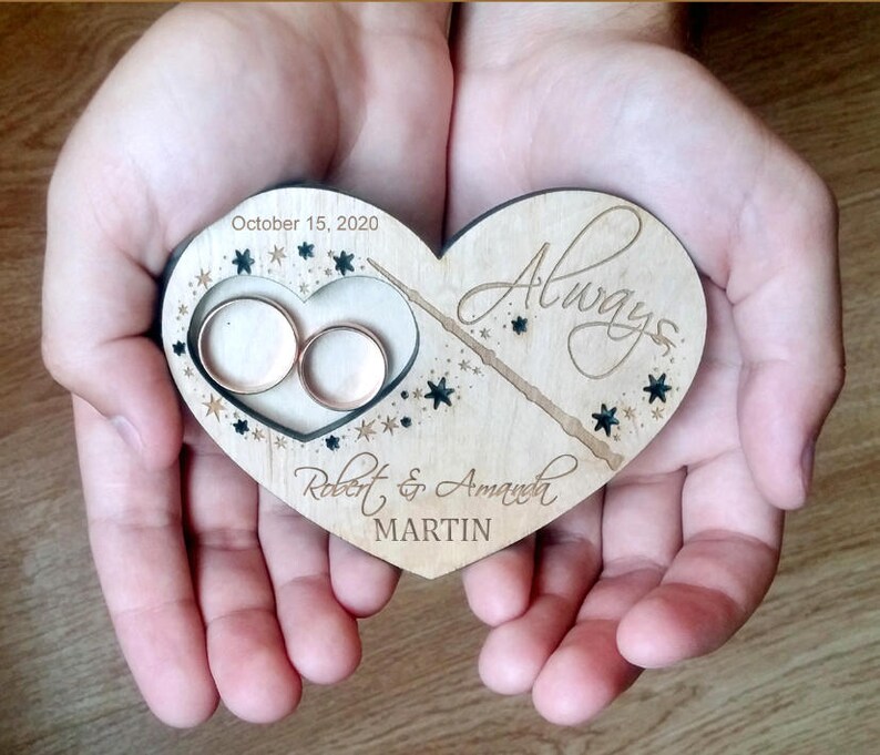 Wooden Wedding Ring Holder Wood For Ceremony Wedding Ring Etsy