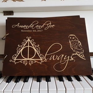 Personalized Guest Book Always Wooden Guest Book Rustic Wedding Guest Book Wood Scrapbook Book Wedding Guest Book Personalized Photo Album